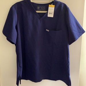NWT Women’s Figs Catarina One Pocket Top XL Navy